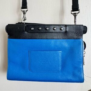 Min & Mon Bright Blue and Black Eye Crossbody Bag